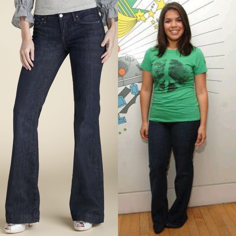 🎉SOLD🎉 CoH 'Faye' Wide Leg Stretch Denim Trousers